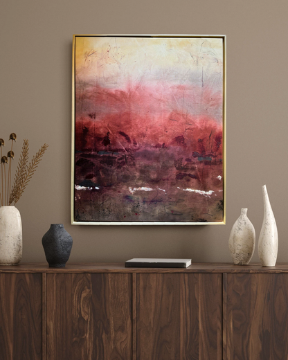 "I Make Mistakes, That's How I Know I'm Real" – Mixed-Media-Original inkl. Rahmen