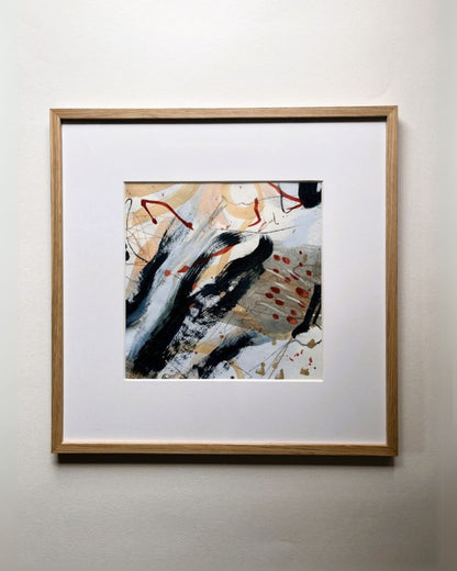 "Ripples In Time" – Mixed-Media-Original inkl. Rahmen